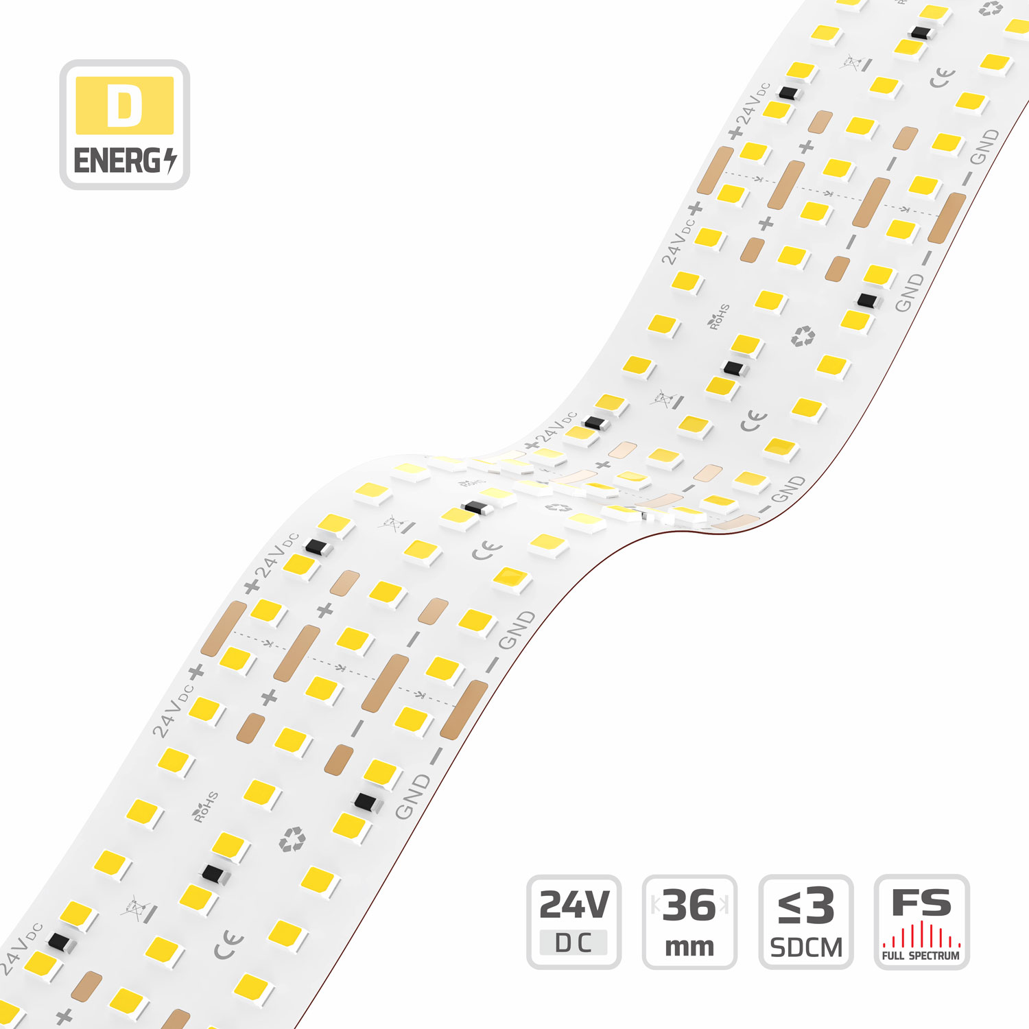SMD2835 ∙  480 LEDs∙ 36W